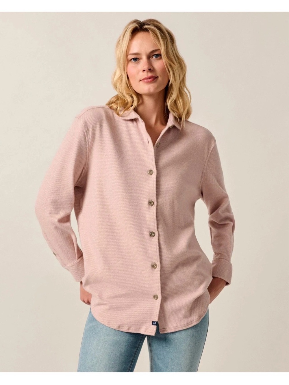 NWT $168 Johnnie-O Priscilla Shirt Flannel shacket top Ash Rose sz S